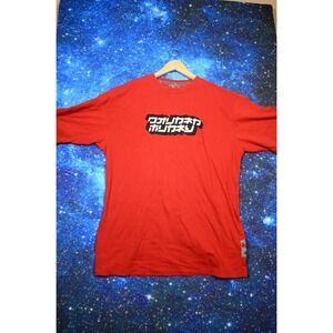 Drunknmunky Shirt Mens Large Red Graphic Japanese Logo Streetwear‎ Tee Casual